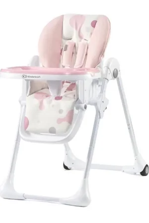 Weekendaanbieding KINDERKRAFT - Kindereetkamerstoel YUMMY roze/wit