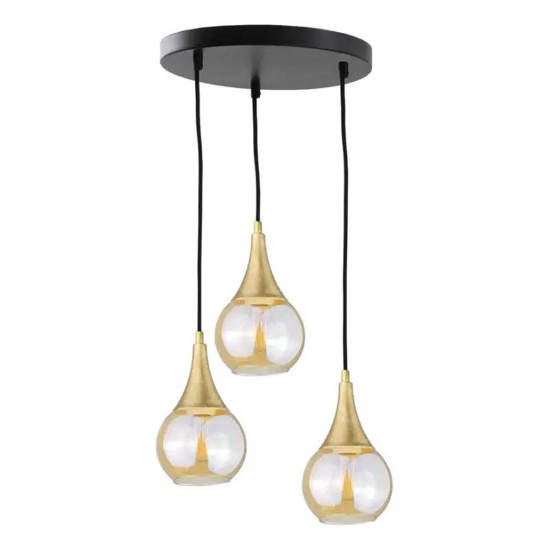 Hete Deal Hanglamp aan een koord LACRIMA HONEY 3xE27/60W/230V diameter 30 cm