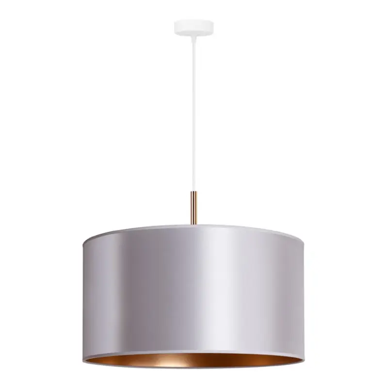 Direct Verzonden Duolla - Hanglamp aan een koord CANNES 1xE27/15W/230V diameter 45 cm zilver/koper