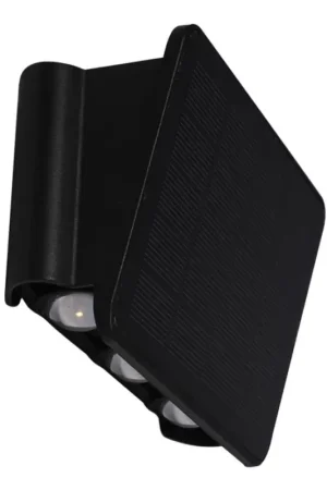 Premium LED Solar Wandlamp ALF LED/4W/1300 mAh 3000K IP54 zwart