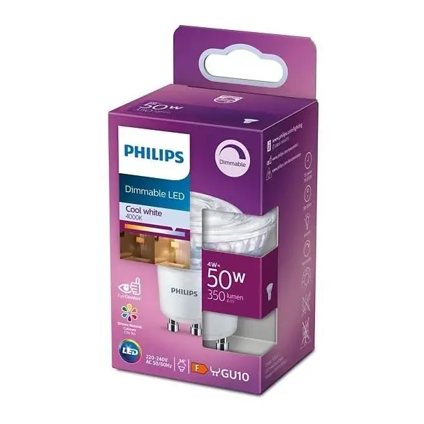 Bestel Nu LED dimbare lamp Philips GU10/4W/230V 4000K