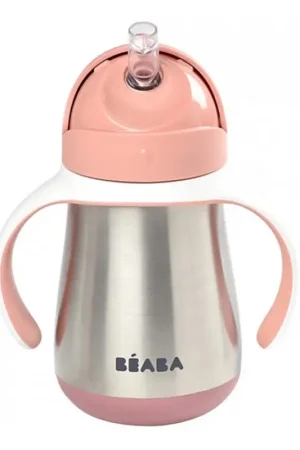 Lage Prijs Beaba - Thermisch geïsoleerde drinkbeker met rietje, 250 ml, roze