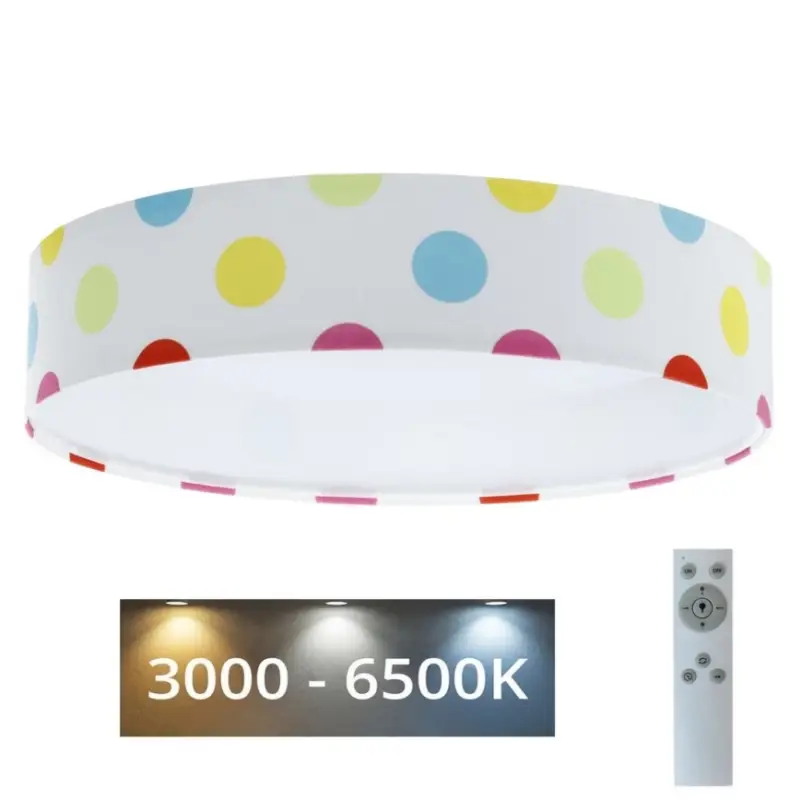 Uitverkoop LED Dimbare Kinderplafondlamp SMART GALAXY KIDS LED/24W/230V 3000-6500K kleurrijke stippen + afstandsbediening