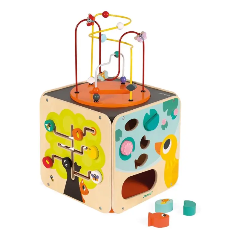 Janod - Interactief blok met een labyrint MULTI-ACTIVITEIT Betaalbaar