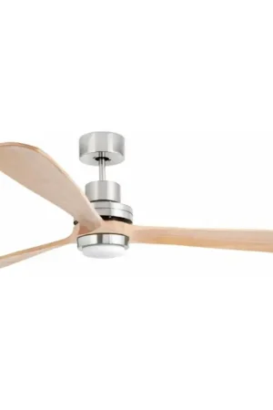 FARO 33505DC - LED-plafondventilator LANTAU XL LED/15W/230V hout/mat chroom diameter 168 cm + afstandsbediening Express Levering