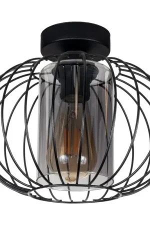 Speciale Aanbieding Bevestigde hanglamp CORRINI 1xE27/60W/230V diameter 25 cm zwart/grijs