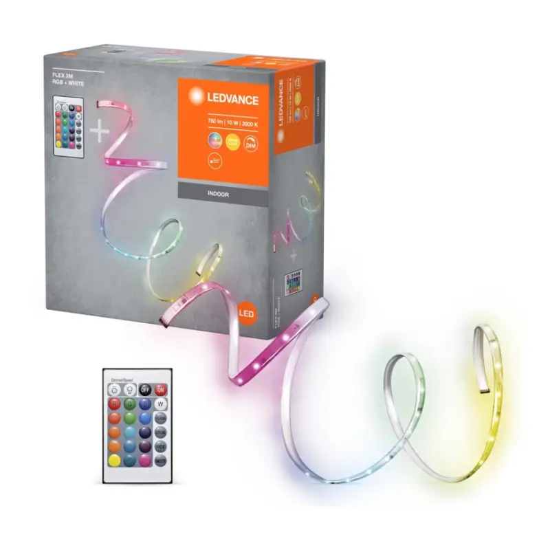 Ledvance - LED RGBW dimbare strip FLEX 3m LED/10W/230V + afstandsbediening Direct Beschikbaar