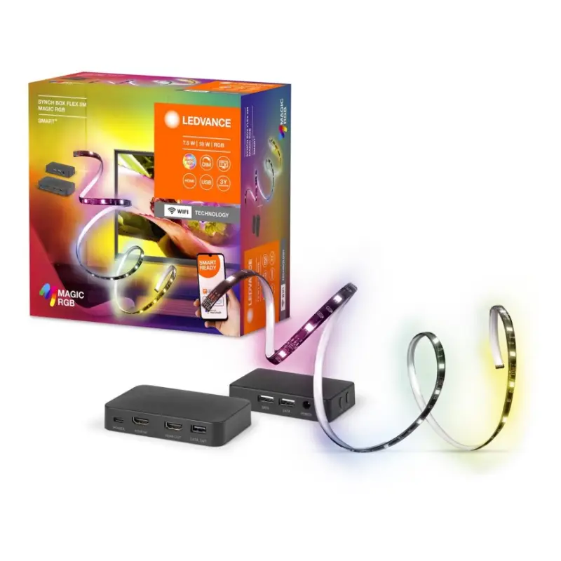 Premium Ledvance - LED RGB Dimbare strip voor TV SYNCH BOX FLEX SMART+ MAGIC 4,5m LED/18W/230V Wi-Fi