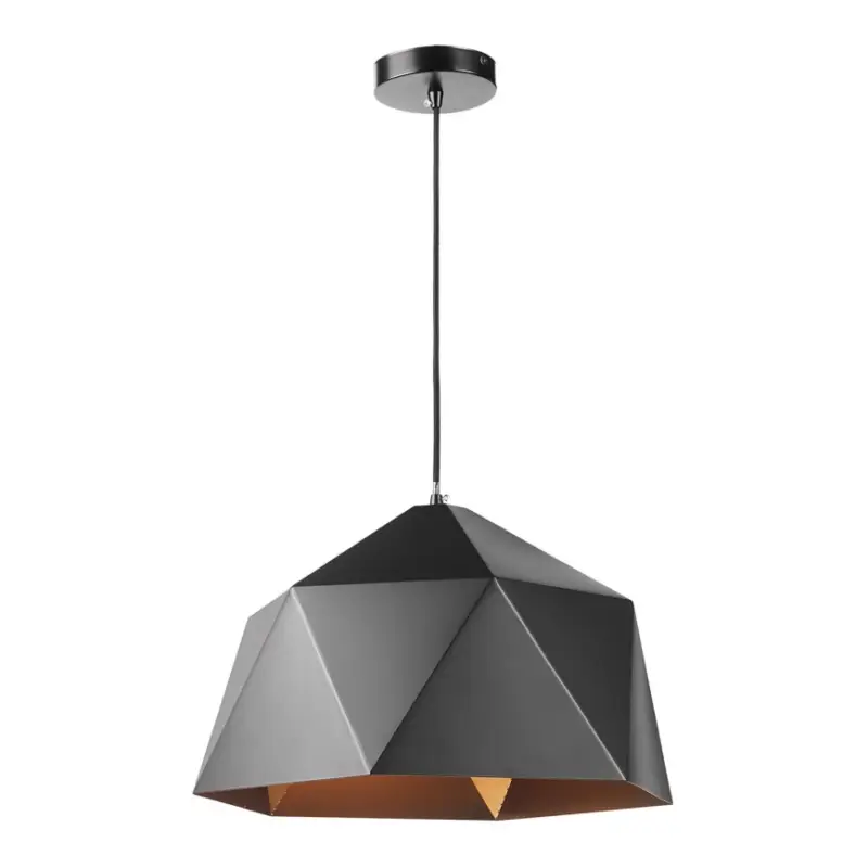 ONLI - Hanglamp aan een koord YONG 1xE27/22W/230V zwart diameter 46 cm Betrouwbaar