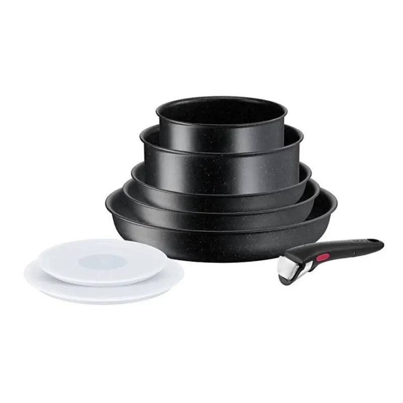 Uitverkoop Tefal - Set kookgerei 8 st. INGENIO BLACK STONE