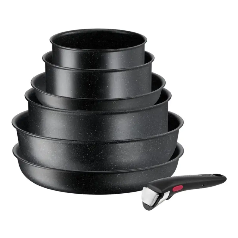 Tefal - Set kookgerei 7 st. INGENIO BLACK STONE Finale Uitverkoop