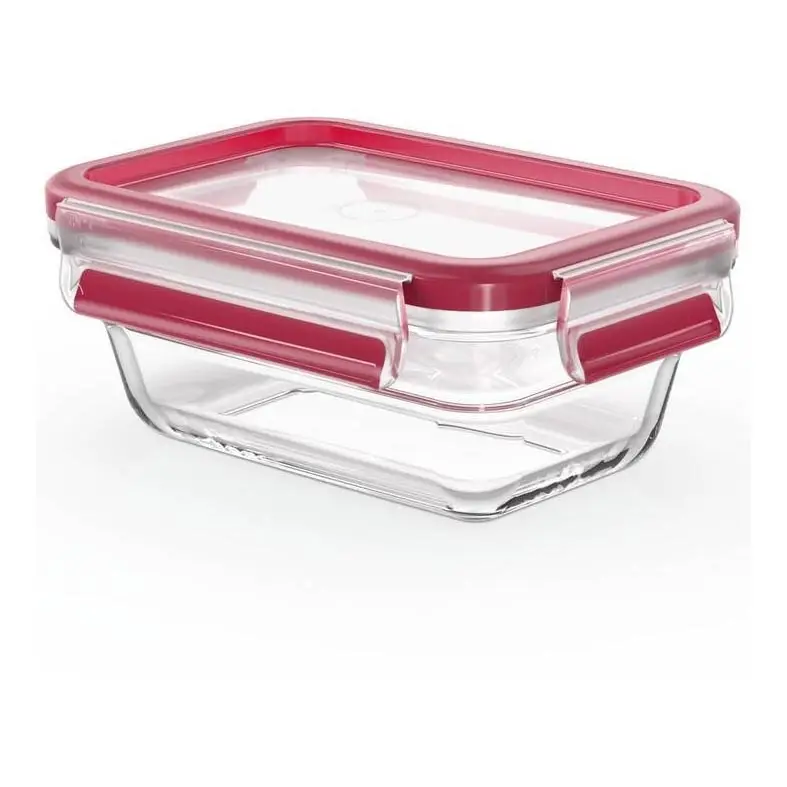 Tefal - MSEAL GLASS bewaardoos voor voedsel 0,45 l, rood/glas Koop Vandaag
