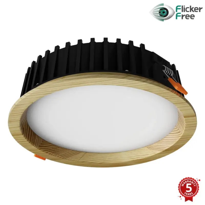 APLED - LED Hang plafondverlichting RONDO WOODLINE LED/12W/230V 3000K diameter 20 cm grenen massief hout Favoriet
