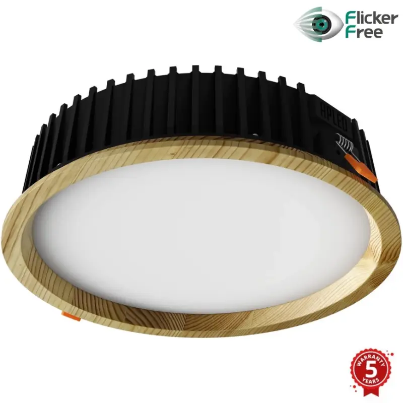 APLED - LED Hang plafondverlichting RONDO WOODLINE LED/18W/230V 4000K diameter 26 cm grenen massief hout Actieprijs