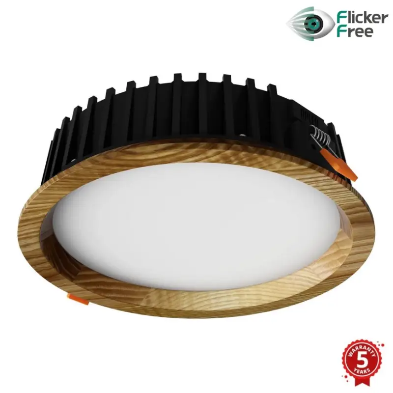 APLED - LED Hang plafondverlichting RONDO WOODLINE LED/12W/230V 3000K diameter 20 cm essehout massief hout Favoriet