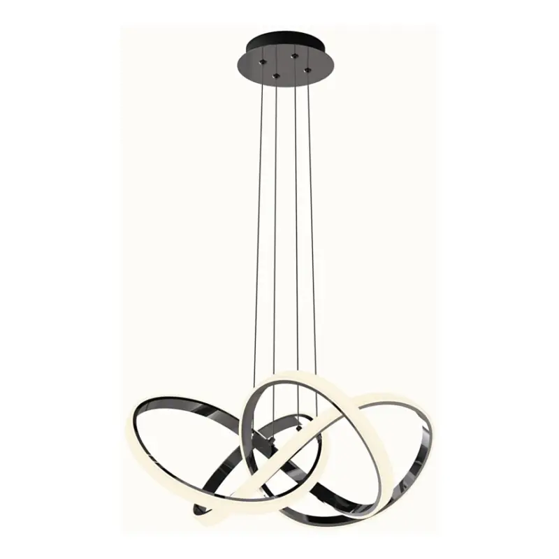 Direct Verzonden Wofi 6134-105L - Dimbare LED hanglamp aan een koord INDIGO LED/50W/230V zwart/glanzend chroom