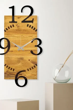 Speciale Aanbieding Wand klok 41x74 cm 1xAA hout/metaal