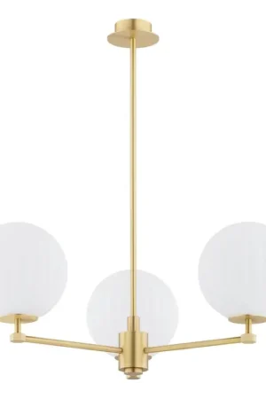 Op = Op Argon 6307 - Hanglamp met vaste pendel PALOMA 3xE14/7W/230V goud/wit