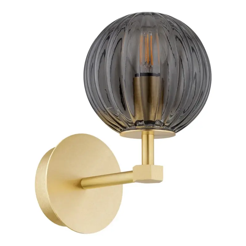 Hete Deal Argon 8508 - Wandlamp PALOMA 1xE14/7W/230V goud/zwart