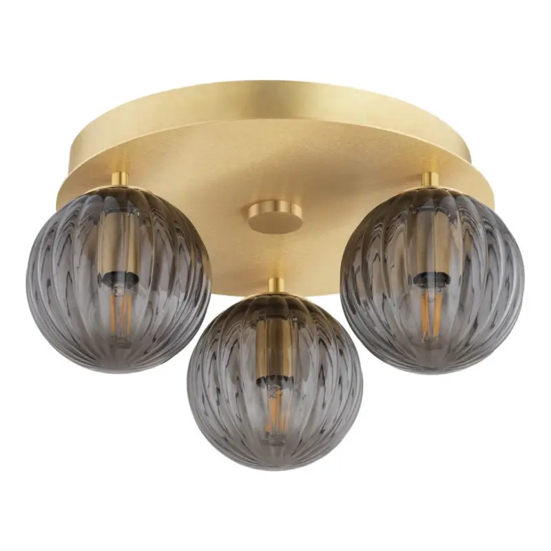 Shop Nu Argon 6308 - Plafondlamp PALOMA 3xE14/7W/230V goud/zwart
