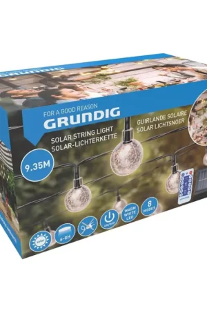 Tijdelijk Beschikbaar Grundig - LED dimbare solarverlichting 50xLED/8 functies 9,35m warm wit 1200 mAh + afstandsbediening