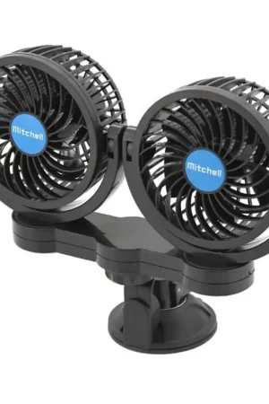 Ventilator met zuignap voor auto 7W/12V zwart Aanbieding