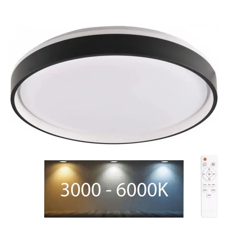 LED Dimbare badkamer plafondverlichting JADWIGA LED/42W/230V diameter 38,5 cm 3000-6000K IP44 + afstandsbediening Direct Beschikbaar