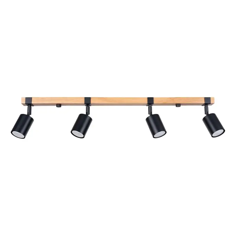 Spot FAGER 4xGU10/10W/230V zwart Seizoensaanbieding