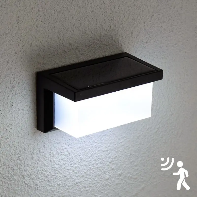 Op = Op Brilagi - LED zonne-wandlamp met bewegings- en schemersensor BRICK LED/12W/5,5V 1200 mAh IP65