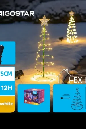 Actieprijs Aigostar - LED Solar Kerstversiering LED/0,26W/3,7V 75cm IP65 warm wit