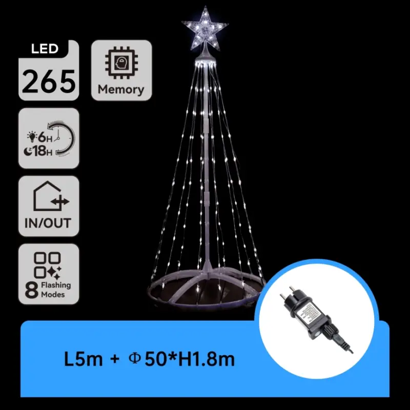 Aigostar - LED buiten kerstdecoratie LED/3,6W/230V 180 cm IP44 koud wit Direct Verzonden