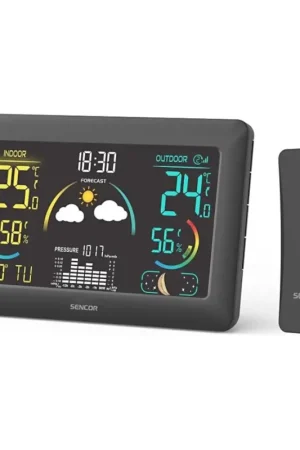Sencor - Weerstation met kleuren LCD-scherm en wekker 5V 3xAA + 2xAA Weekendaanbieding