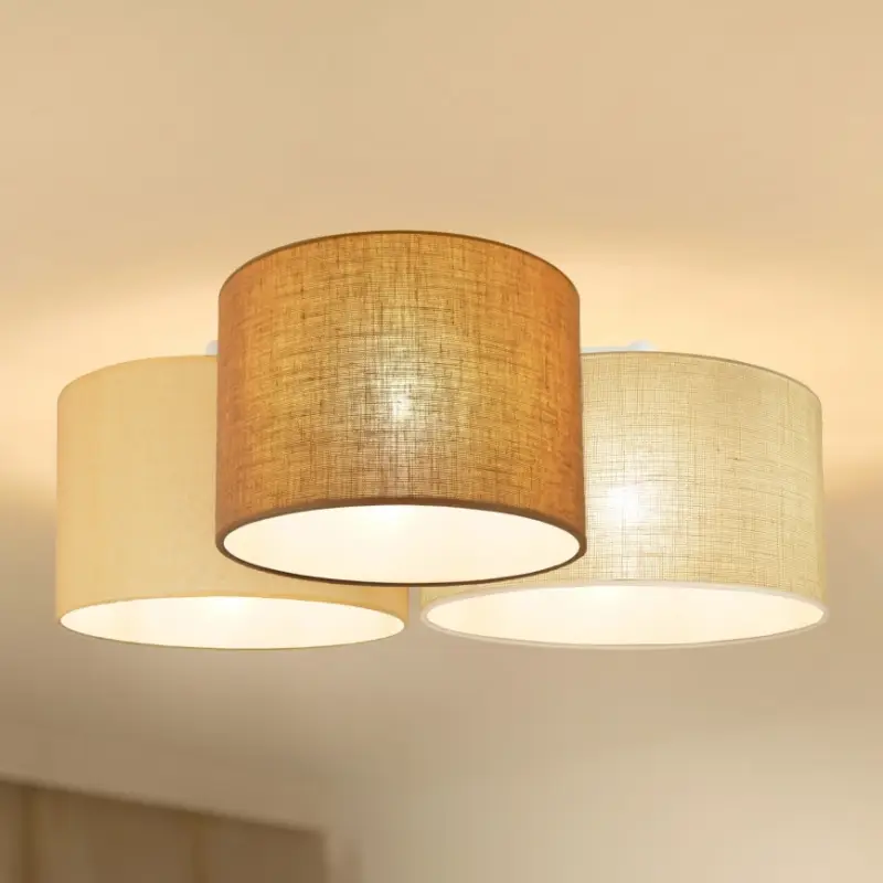 Brilagi - Plafondlamp SPIDER 3xE27/15W/230V 60x70 cm beige/crème Alleen Vandaag