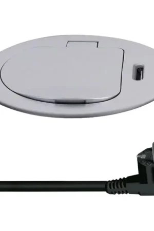 Beste Prijs Stekkerdoos voor tafelblad 1x230V + USB-C Power Delivery zilver/zwart