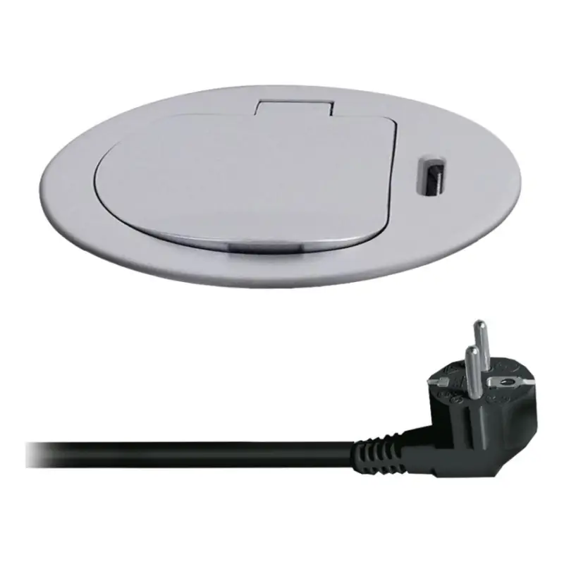 Beste Prijs Stekkerdoos voor tafelblad 1x230V + USB-C Power Delivery zilver/zwart