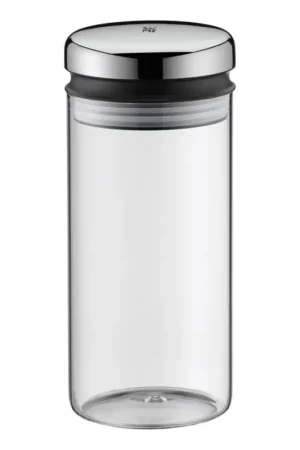 Hete Deal WMF - Glazen voedselpot DEPOT 1l roestvrij