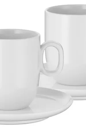 WMF - SET van 2x Café Crème kopje met schotel BARISTA 170 ml wit Bestseller