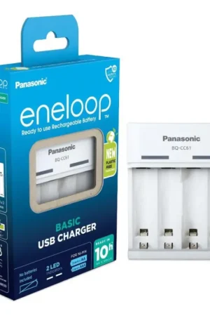 Panasonic - Batterij oplader Eneloop 4xAA/AAA 5V Snelle Levering