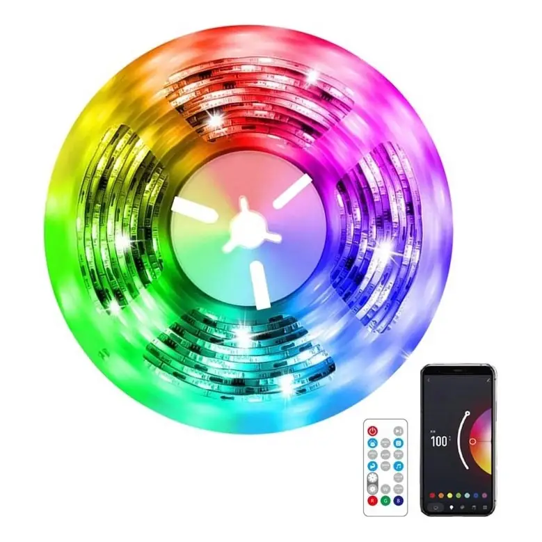 Immax NEO 07791L - LED RGB Dimbare strip NEO LITE LED/18W/230V 5m IP65 MUSIC Wi-FI Tuya + afstandsbediening Speciale Aanbieding