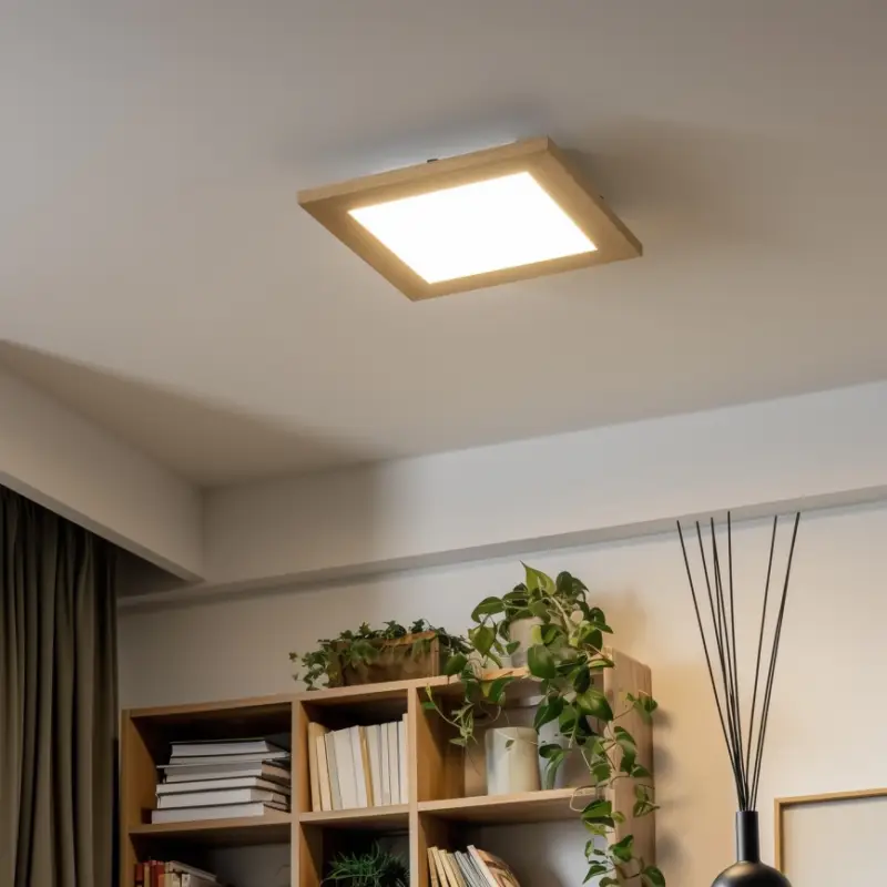 Dagaanbieding Eglo - LED dimbare opbouwpaneel SALOBRENA 2 WOOD LED/16W/230V 4000K 34x34 cm bruin