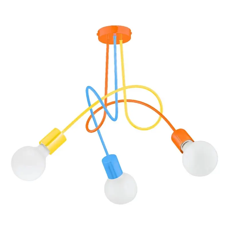 Rechtstreeks Van De Fabrikant Bevestigde hanglamp voor kinderen TANGO 3xE27/15W/230V kleurrijk