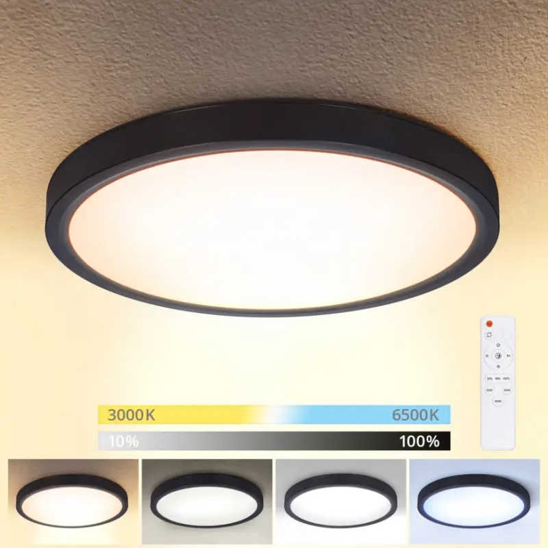 Aanbieding Brilagi - Dimbare LED plafondlamp ESTELA LED/48W/230V 3000-6500K ø 40 cm zwart + afstandsbediening