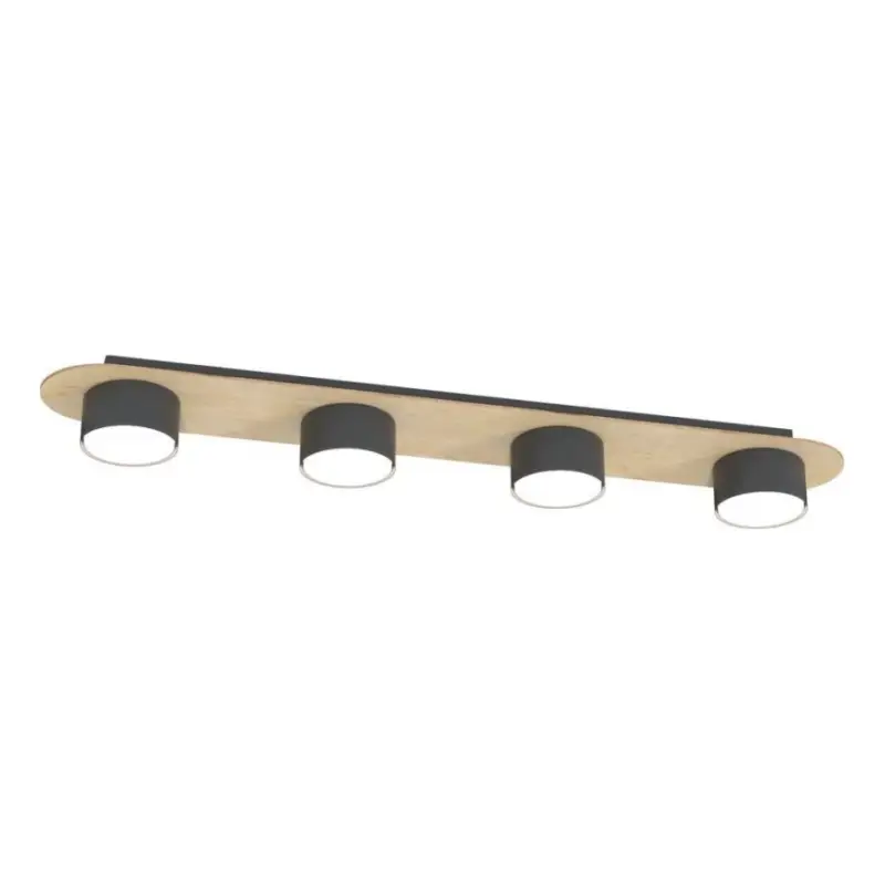 Speciale Aanbieding Plafondlamp DIAZ 4xGX53/12W/230V zwart/bruin