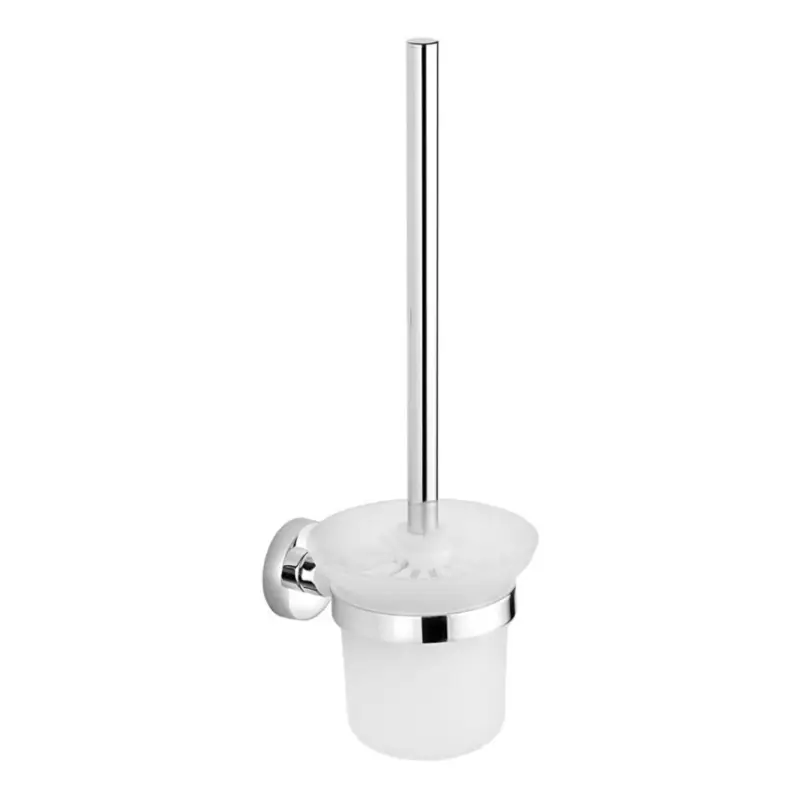 Aqualine - Wandgemonteerde toiletborstel SAMBA melkachtig glas/glanzend chroom Koop Online