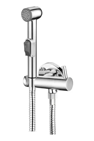 Aanbieding Aqualine - Bidet kraan met shower glanzend chroom