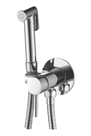 Aqualine - Bidetkraan met douche voor inbouwmontage glanzend chroom Gecertificeerd