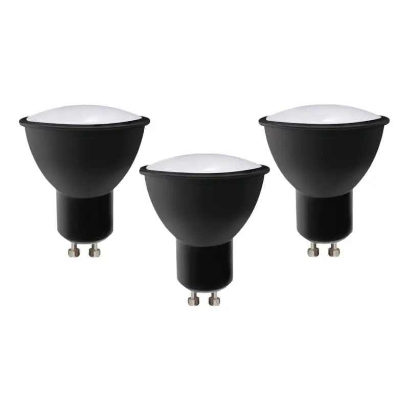 Nieuw SET 3x LED Lamp ECOLINE GU10/6W/230V 4000K zwart - Brilagi