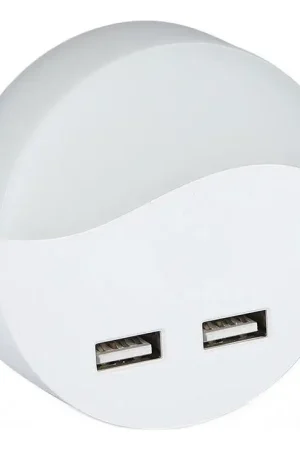 Rechtstreeks Van De Fabrikant LED Socket nachtlampje met schemersensor 2xUSB LED/0,45W/230V 3000K