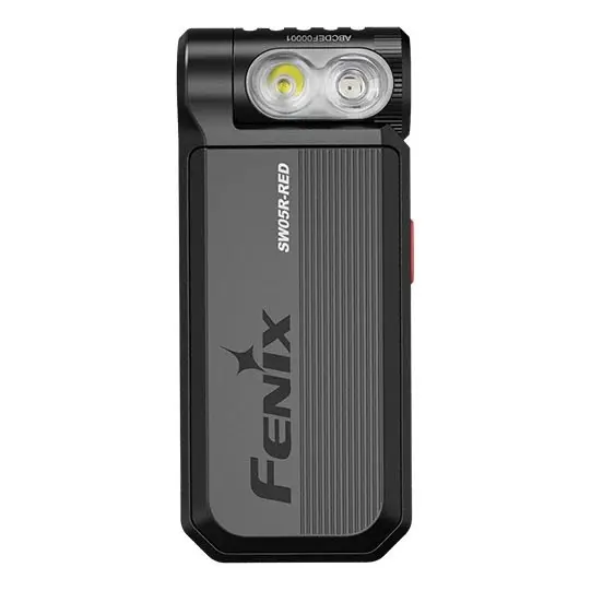 Fenix SW05RREDBLC - LED Dimbaar oplaadbaar zaklamp LED/USB IPX6 150 lm 49 h 700 mAh zwart Tijdelijk Beschikbaar
