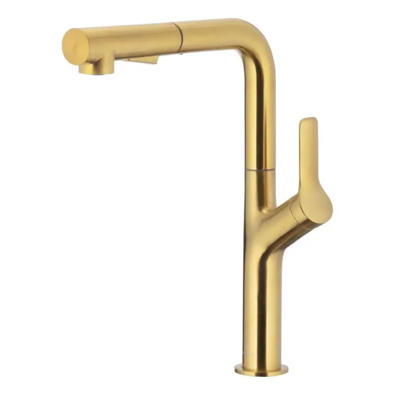 KFA Armatura 6623-220-31 - Kraan voor gootsteen met uittrekbare sproeier DUERO DESIGN roestvrij/Grond goud Aanbieding